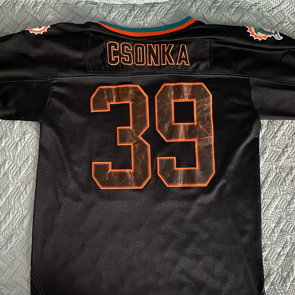 Miami Dolphins Larry Csonka Blackout Jersey.